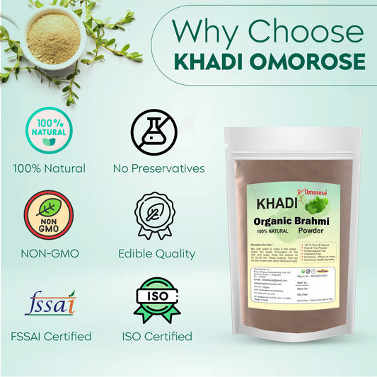Khadi Omorose Organic Brahmi Powder – 100% Natural Hair Care