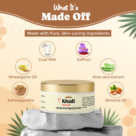 Khadi Omorose Anti Ageing Cream With Eternal Youth Formula, 50Gm