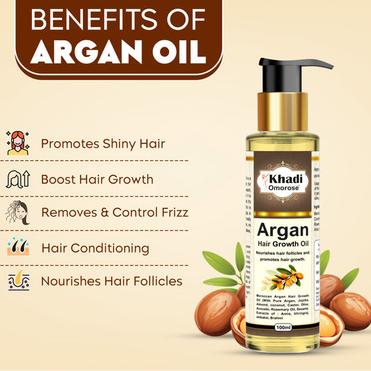 Khadi Argan Hair Oil for Hair Growth & Repair – 100ml