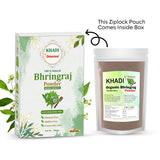 Khadi Omorose Bhringraj Powder for Nourishment of hairs | 200 grams | Resealable stand Zipper pouch | Chemicals Free 100% Natural