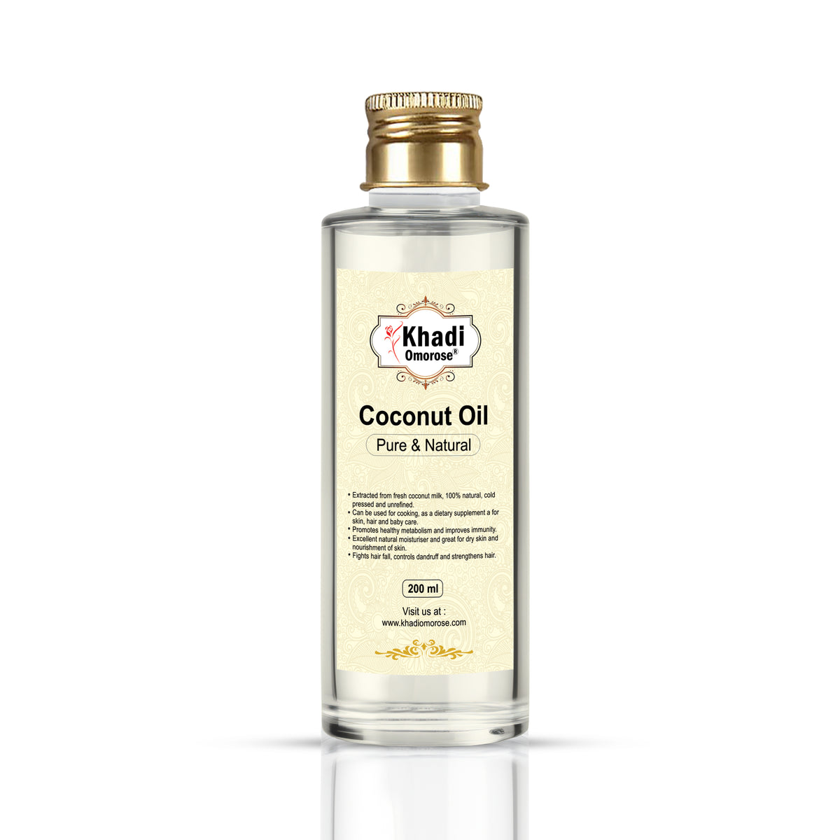 Khadi Omorose Coconut oil (Pure & Coldpressed)- 200ml.