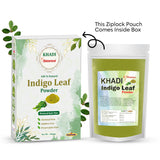 Khadi Omorose Indigo Leaf Powder for Black hair | 200 Grams | Natural hair color, Chemical free | Resealable Zipper Stand Pouch