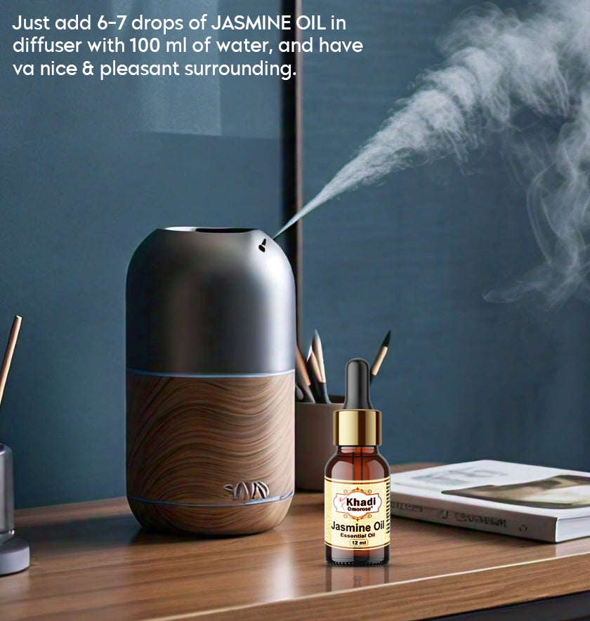 Khadi Omorose Jasmine Essential Oil with Self Dispensing Dropper Plug -12 ml