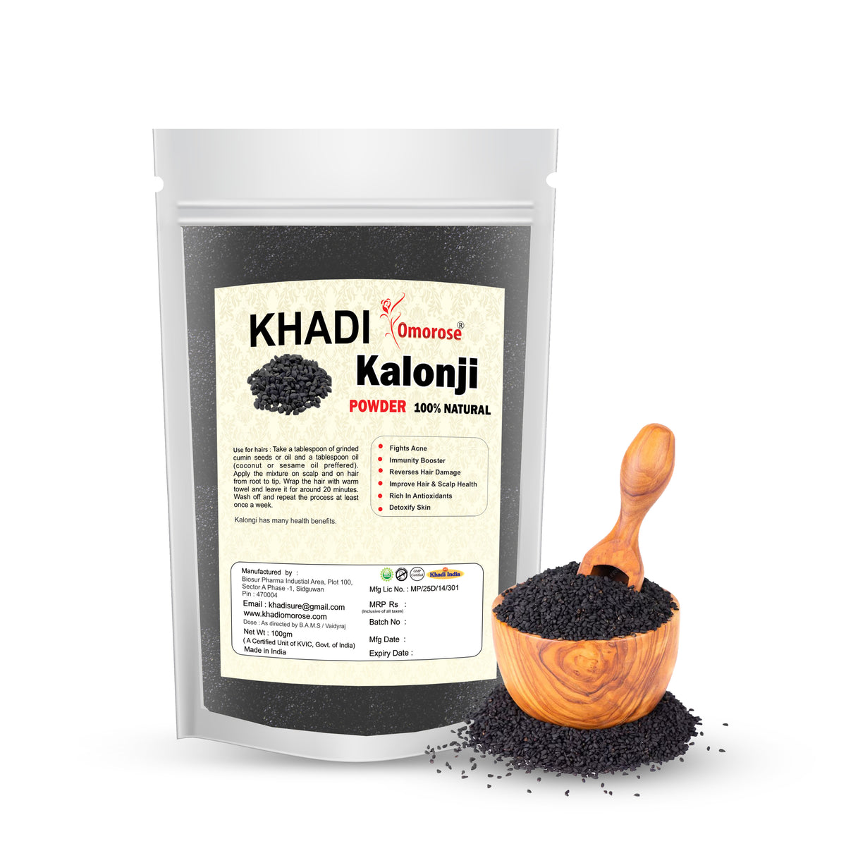 Khadi Omorose Kalonji powder(Black Seed) 100 grams…