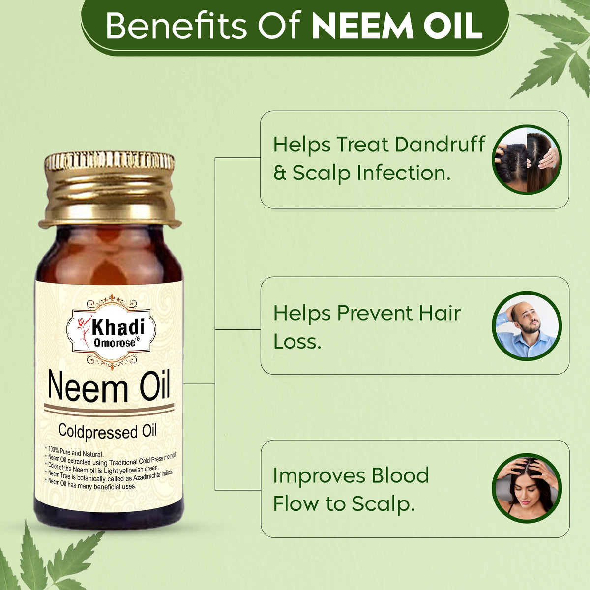 Khadi Omorose Neem Oil – Coldpressed Oil