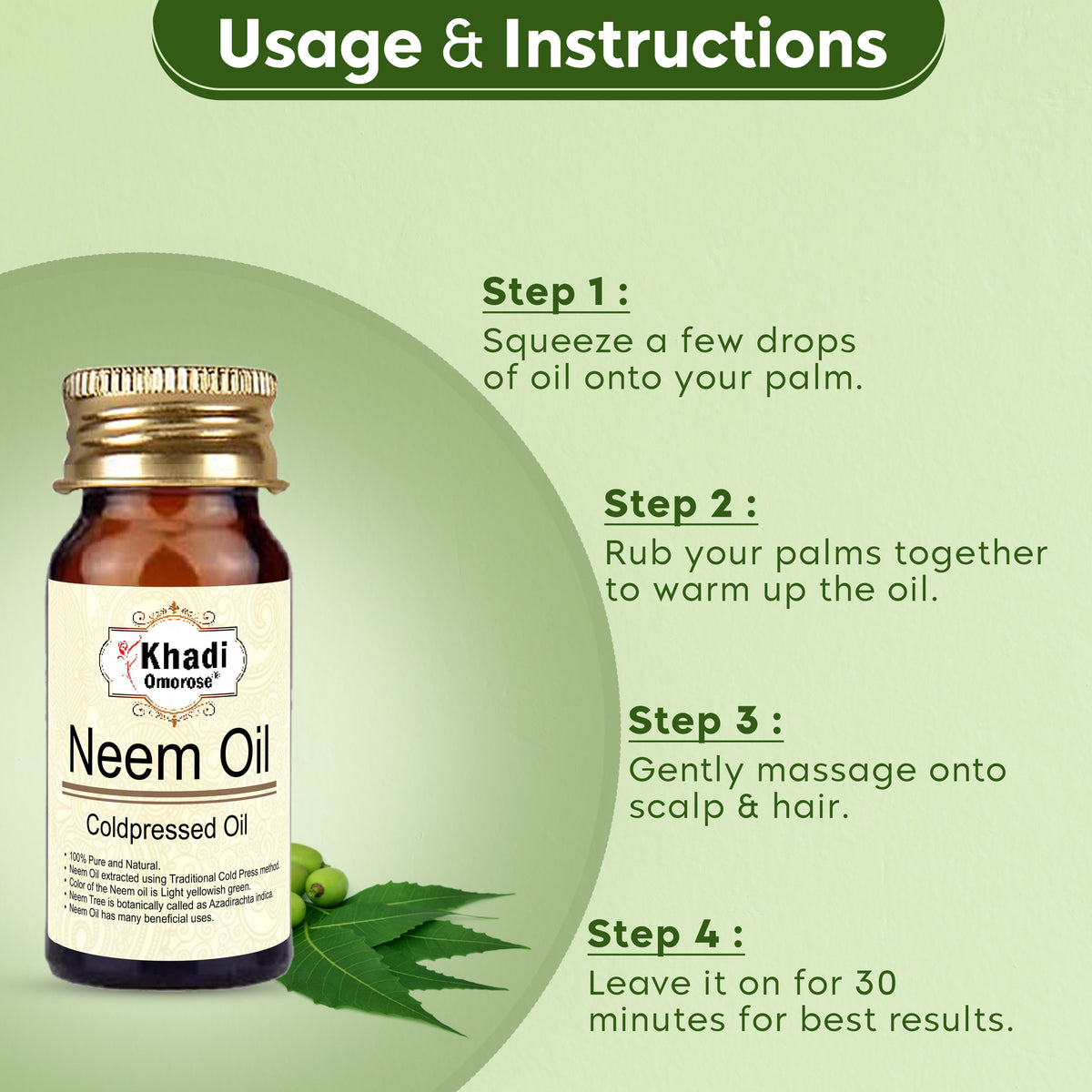 Khadi Omorose Neem Oil – Coldpressed Oil