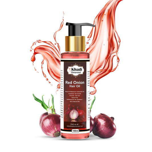 Khadi Red Onion Hair Oil – For Faster Hair Growth & Stronger Roots