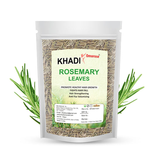 Khadi Omorose Rosemary Leaves for Hair Growth and Seasoning| Food Grade With Mist Spray and Comb Cape for Rosemary Water, Zipper Pouch 100gm