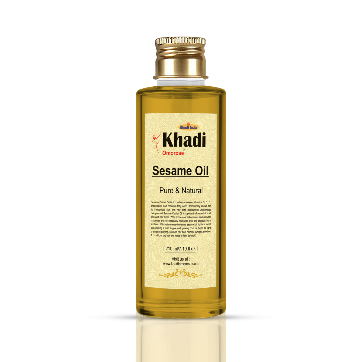 Khadi Omorose Sesame Carrier Oil (Pure & Coldpressed) -210 ml.