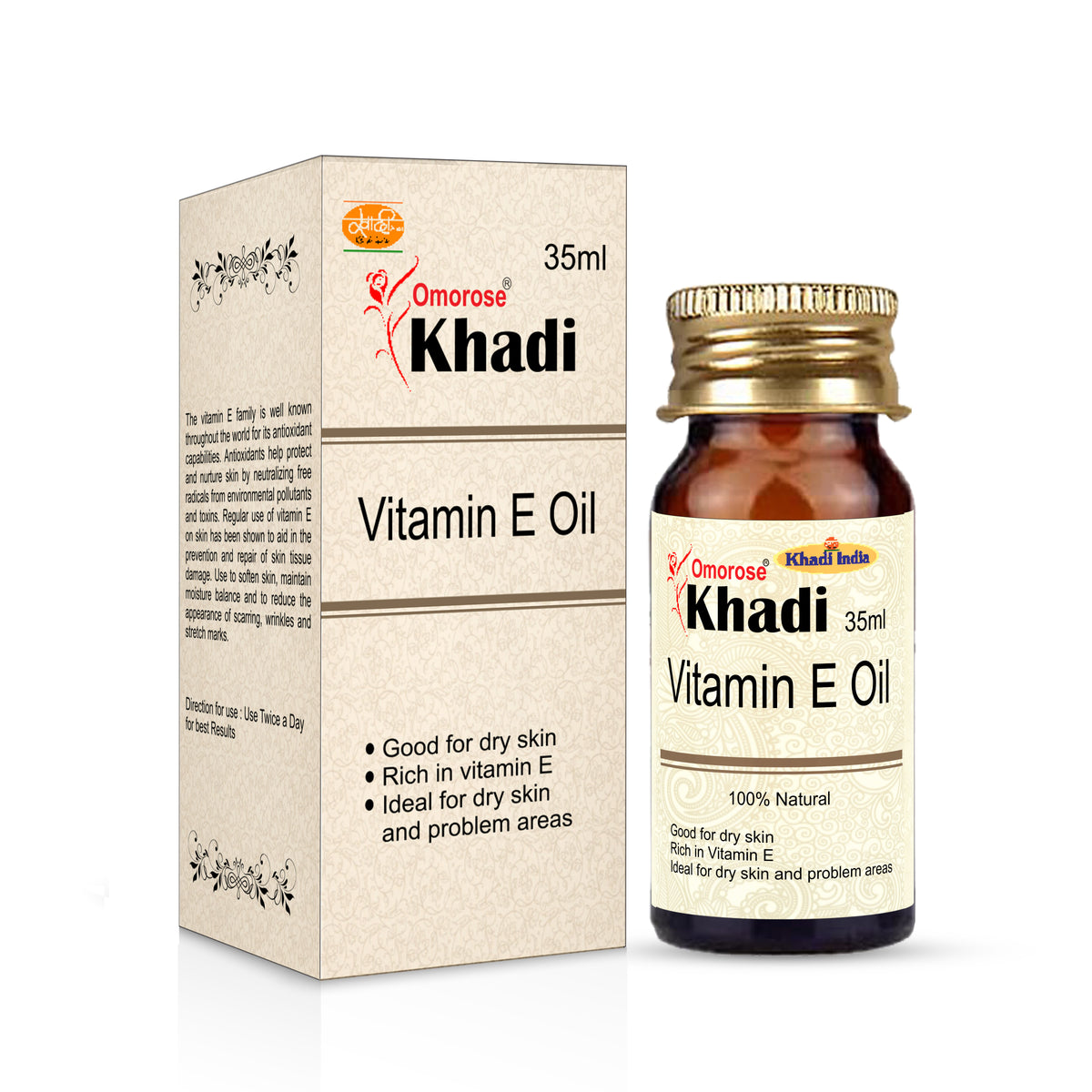 Khadi Omorose Vitamin E Oil – 100% Natural