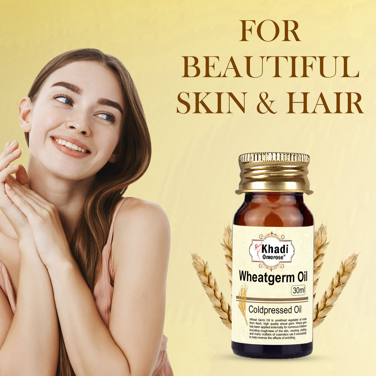 Khadi Omorose Wheatgerm Oil (Cold Pressed, 100% Natural) – 30ml